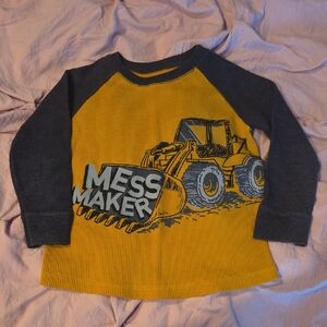 Garanimals Yellow and Black 'Mess Maker' Long Sleeve Tee